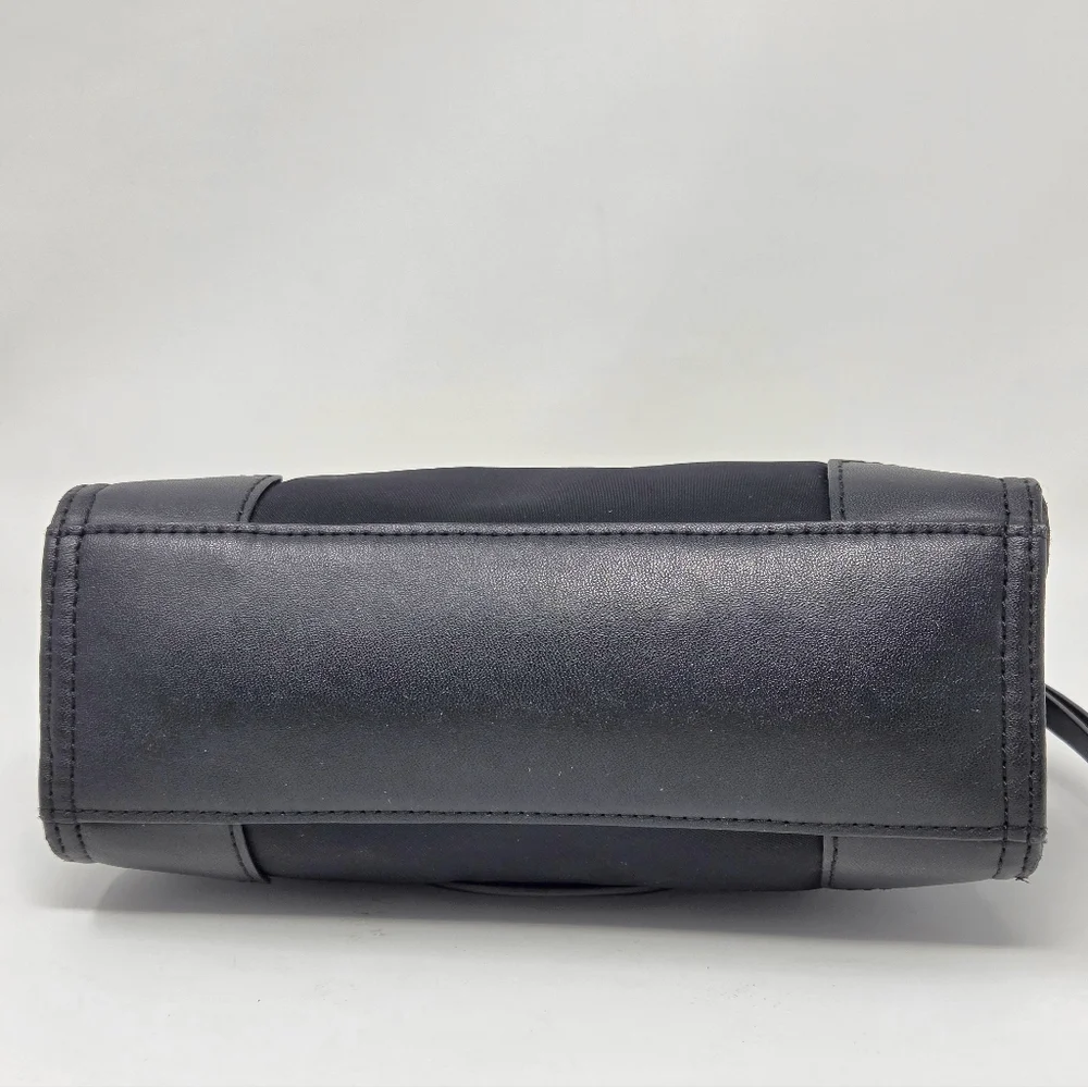 Tory Burch Ella Micro Tote in Black Nylon and Leather - Picture 3 of 7